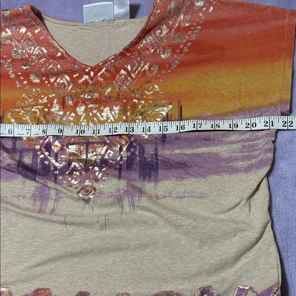 Alfred Dunner Multicolor Geometric Blouse - Picture 5 of 8